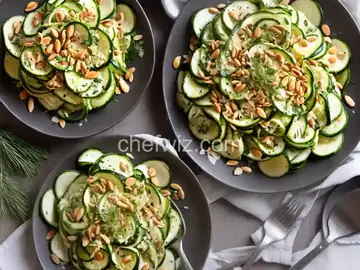 Shaved Zucchini Salad with Parmesan Pine Nuts
