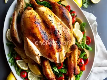 Shawarma Roast Chicken With Shallots and Lemons