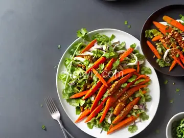 Shawarma-Spiced Carrots With Date and Herb Salad