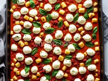 Sheet-Pan Burrata Caprese Gnocchi