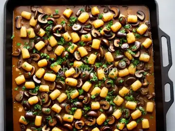 Sheet-Pan Gnocchi With Soy-Dressed Mushrooms