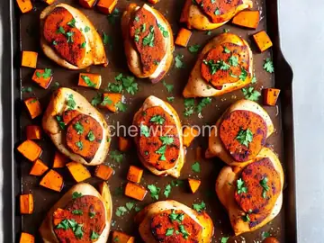 Sheet-Pan Harissa Chicken & Sweet Potatoes