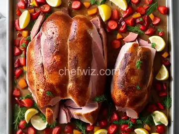 Sheet Pan Holiday Ham Dinner