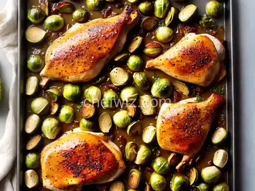 Sheet-Pan Lemon Chicken and Brussels Sprouts