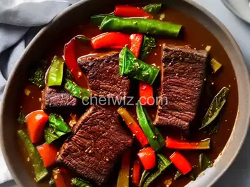 Short Ribs with Collards and Peppers