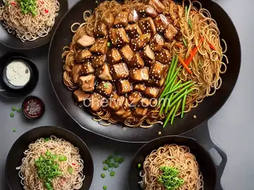 Shoyu Chicken with Chow Mein