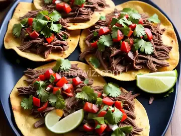 Shredded Beef Tostadas (Salpicon)