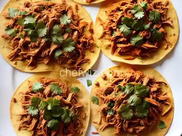 Shredded Spicy Chicken Tostadas (Tinga)