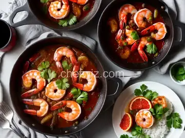 Shrimp Escabeche with Blood Orange Mojo