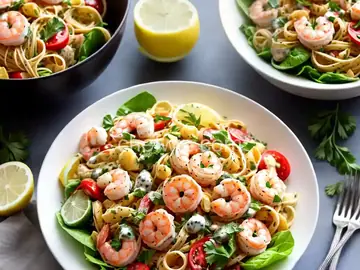 Shrimp Pasta Salad With a Creamy Lemon Dressing