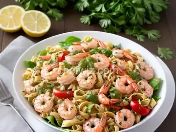 Shrimp Pasta Salad with Italian Dressing