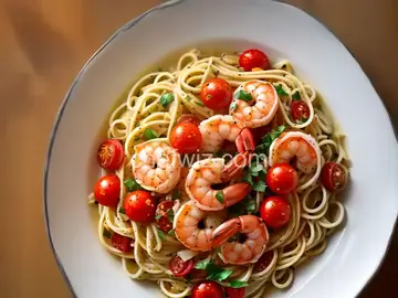 Shrimp Scampi with Cherry Tomatoes