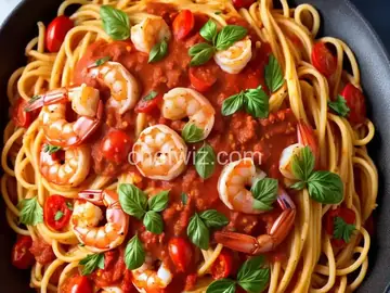 Shrimp Spaghetti with Tomato Sauce