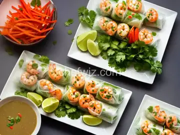 Shrimp Summer Rolls with Curried Coconut Dipping Sauce