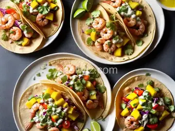 Shrimp Tacos With Mango Slaw