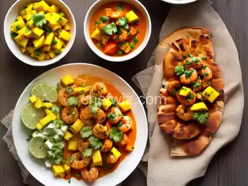 Shrimp Tikka with Fresh Mango Chutney