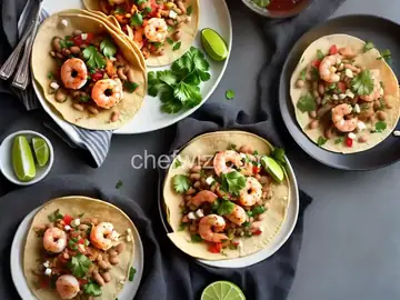 Shrimp and Bean Tacos