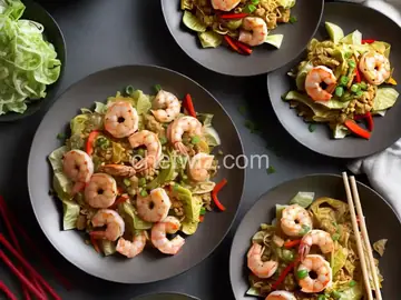 Shrimp and Cabbage Stir-Fry