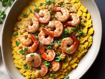 Shrimp and Cauliflower "Grits"