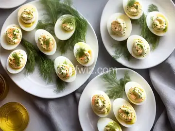 Shrimp and Dill Deviled Eggs