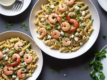 Shrimp and Feta Cheese Pasta