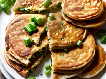 Shrimp and Green Onion Pancakes
