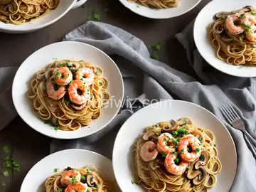 Shrimp and Mushroom Angel Hair Pasta