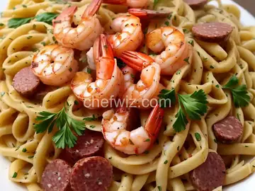 Shrimp and Salami Pasta