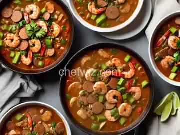 Shrimp and Sausage and Chicken Gumbo