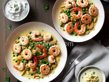 Shrimp and Scallops in Garlic Cream Sauce