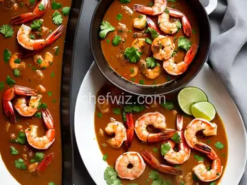 Shrimp with Ancho Butter Sauce