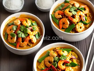 Singapore Noodle Curry Shrimp