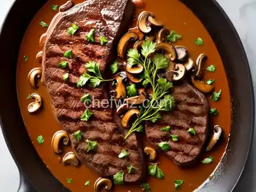 Sirloin Steak with Mushroom Marsala Sauce