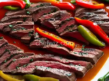 Skirt Steak With Peppers