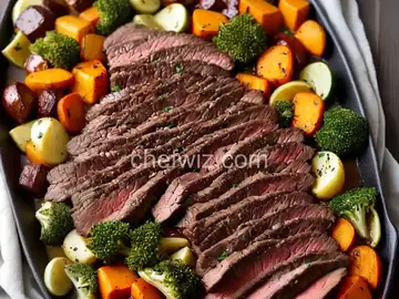 Skirt Steak With Roasted Root Vegetables