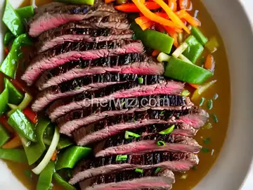Skirt Steak With Scallion Thecha