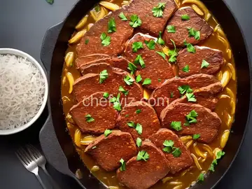 Sliced Calf's Liver with Golden Onions