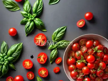Sliced Tomatoes with Fresh Basil and Aged Balsamic