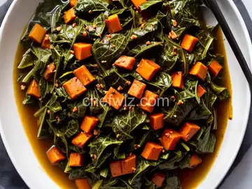 Slow-Cooked Collard Greens in Olive Oil