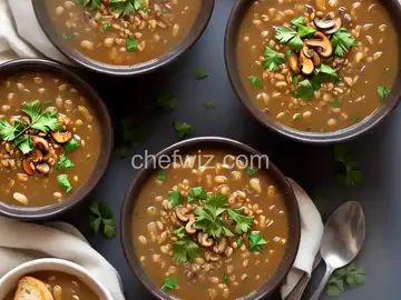 Slow Cooker 5-Mushroom Barley Soup