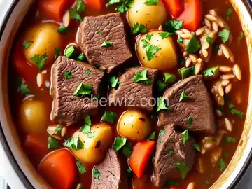 Slow-Cooker Beef Stew with Orzo