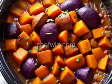 Slow Cooker Candied Purple Yams