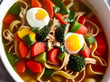 Slow Cooker Chicken Vegetable Soup with Egg Noodles