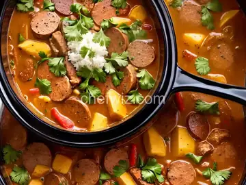 Slow Cooker Chicken and Sausage Gumbo