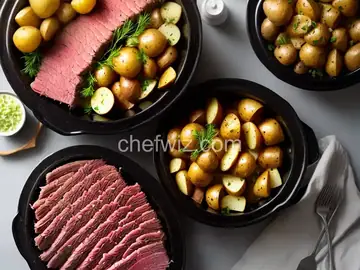 Slow Cooker Corned Beef, Cabbage, and Potatoes