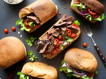 Slow-Cooker Drip Beef Sandwiches