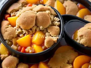 Slow Cooker Easy Peach Cobbler