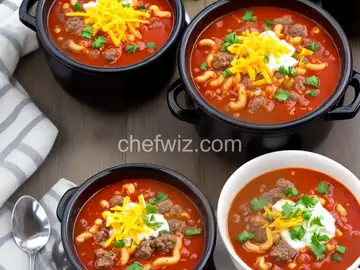 Slow Cooker Hamburger Soup with Macaroni