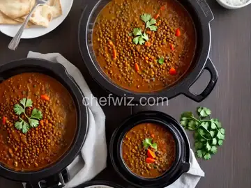 Slow Cooker Mild Curry Split Black Lentils