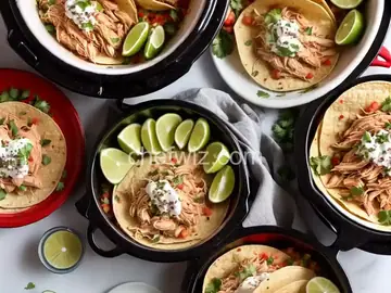 Slow Cooker Shredded Chicken Tacos